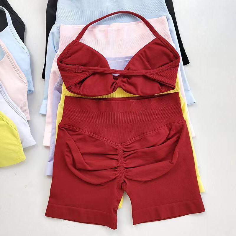 Sports Bra Racerback - HISTELLO Zestaw Sportowy Damski Biustonosz Sportowy