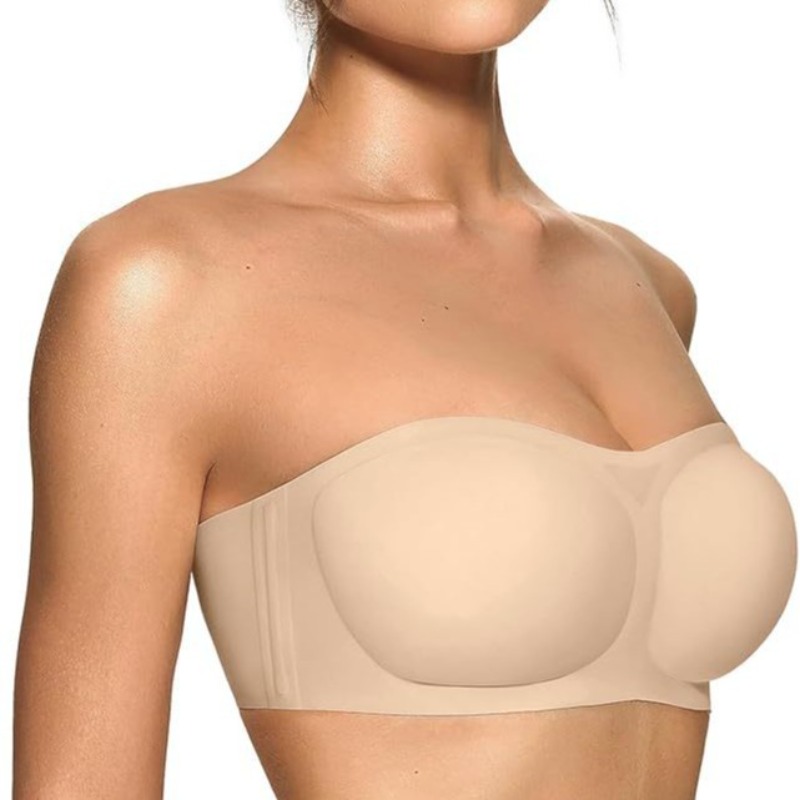 Plunge Bra Push Up - Biustonosz damski bez ramiączek z efektem