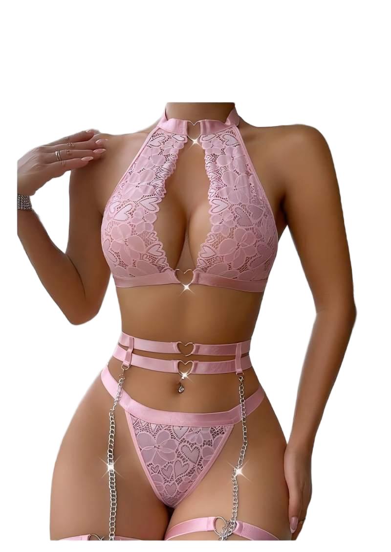 Seksowny Komplet Bielizny Koro – Plunge Bra Push Up recenzja i cena