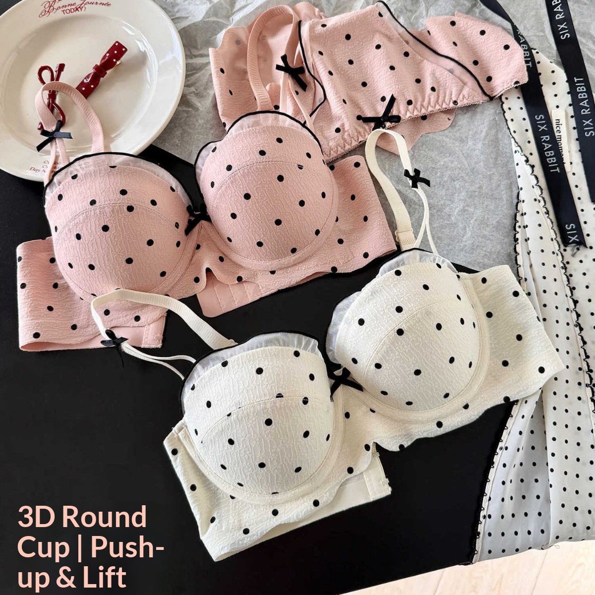 Koronkowy biustonosz w kropki, – Cotton Bra Everyday recenzja i cena